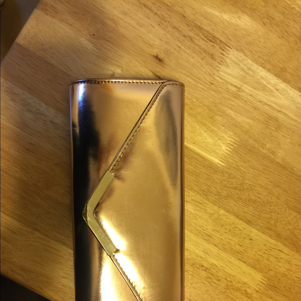 Rose gold clutch